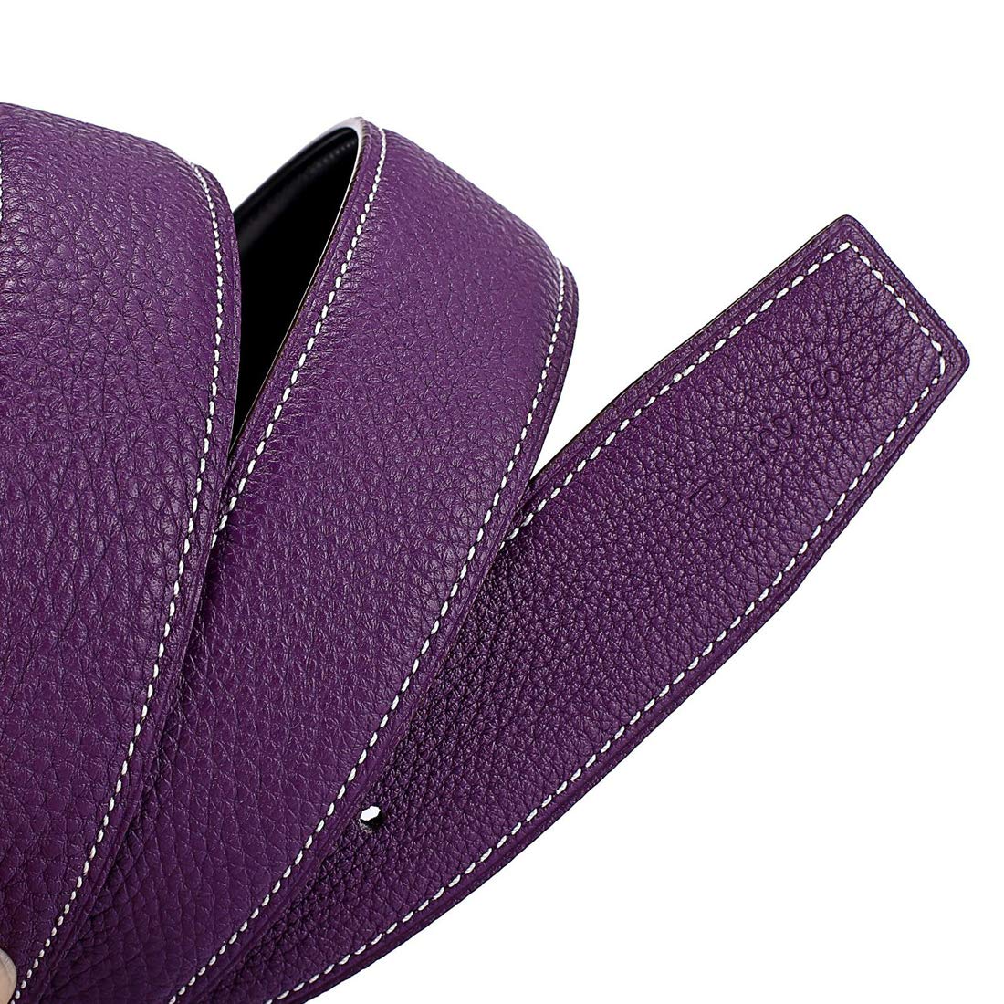 Vatee's no-buckle belt strap in purple for easy replacement
