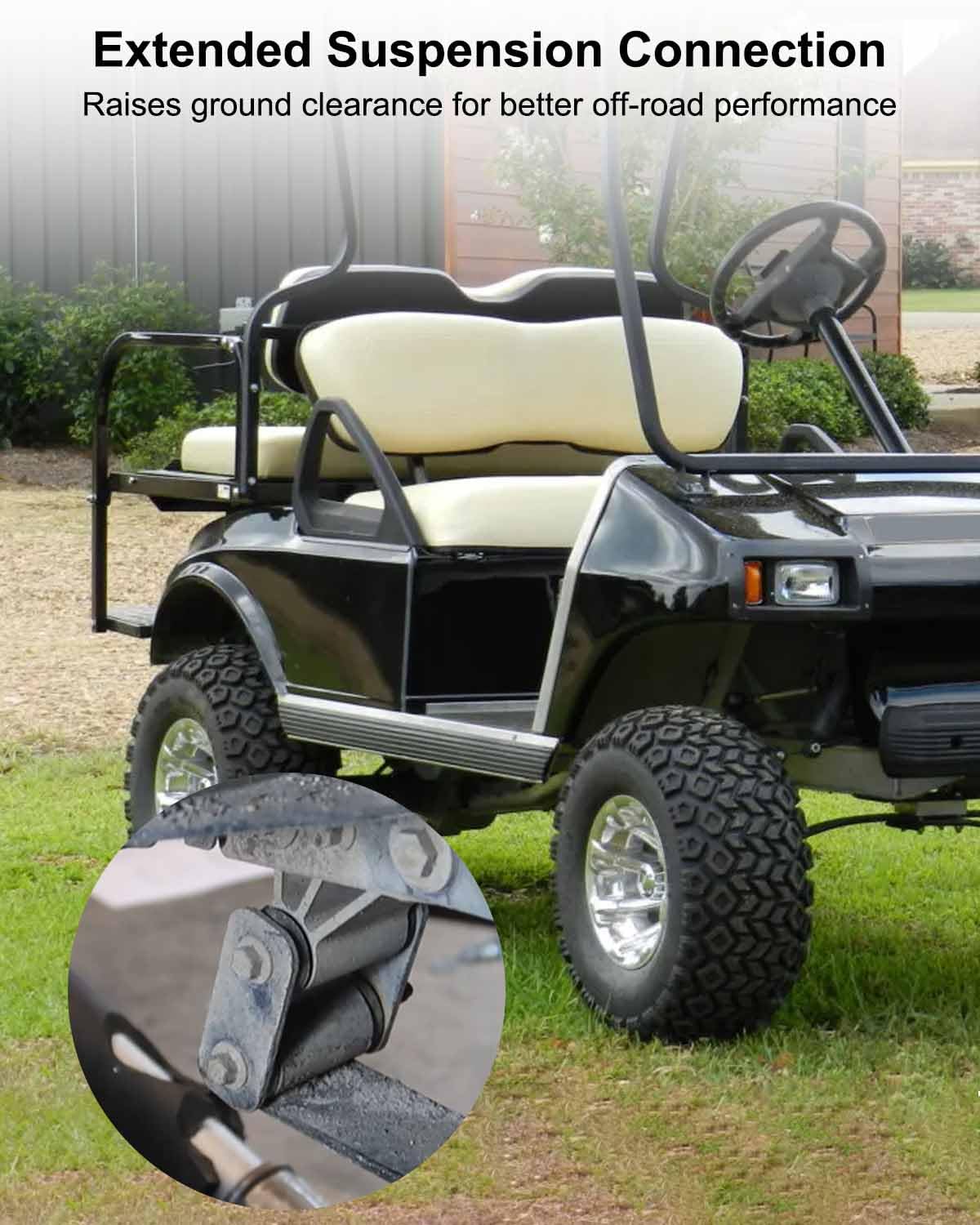 Vaticas extended shackles improve suspension flexibility during off-road driving