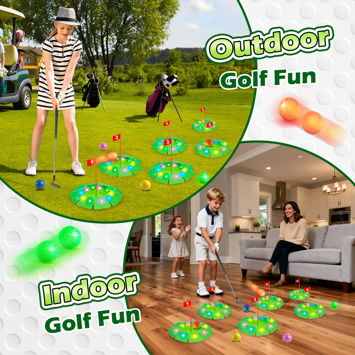 VATOS Build-your-own mini golf course setup at home.