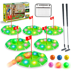 VATOS Glow Golf Holes: six targets with bright night visibility.