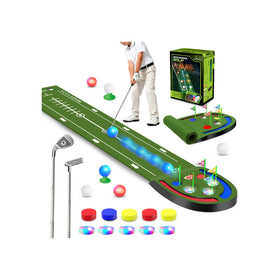 VATOS 9ft soft felt putting mat offers safe indoor play and precise aiming.