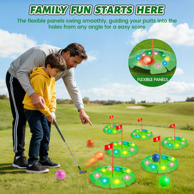 VATOS LED golf balls auto-light for easy flight tracking.