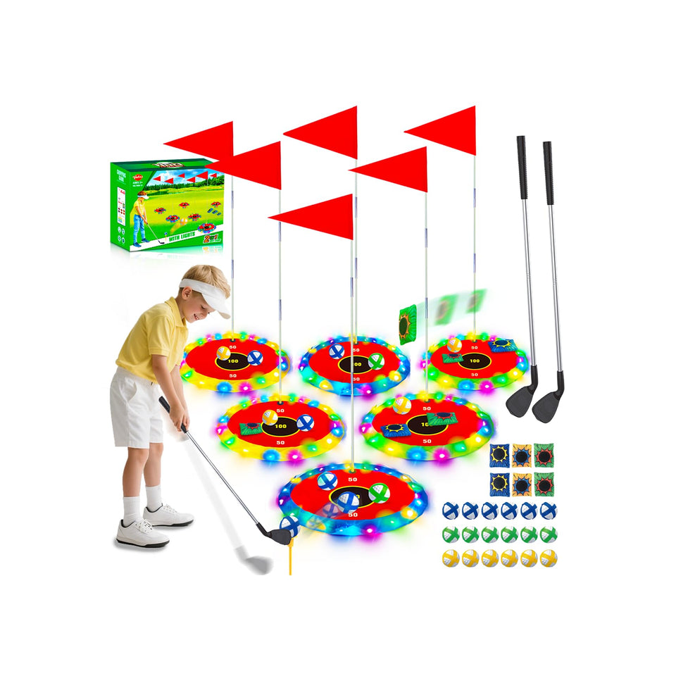 VATOS light-up golf targets glow for nighttime indoor play.