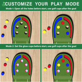 VATOS putting mat surface with non-slip backing stays steady during play