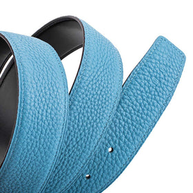 Vatee's belt strap close-up demonstrates tear-resistant, glossy leather.