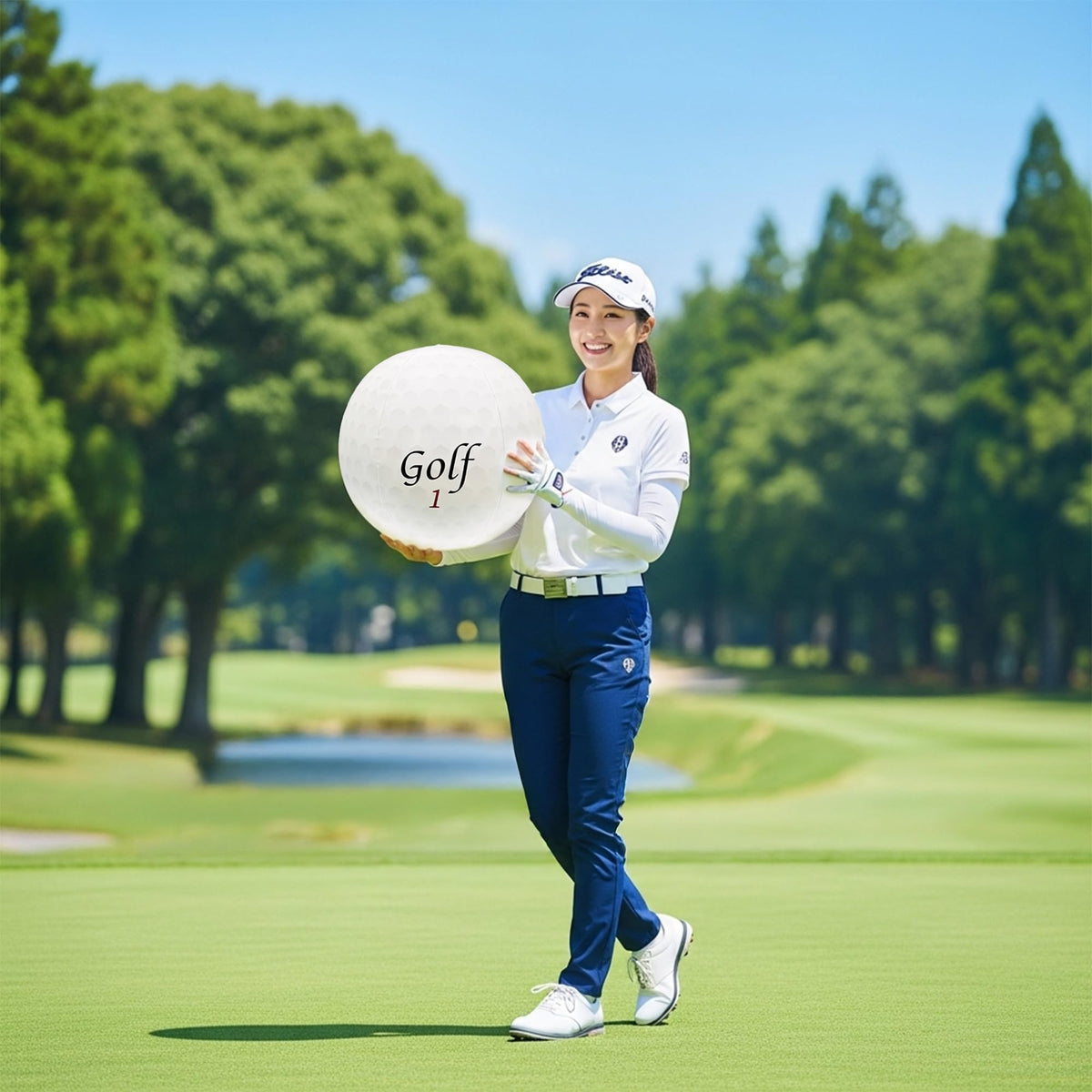 Vaulted Skulls & Co inflatable golf ball suits outdoor and indoor celebrations with eye-catching scale.