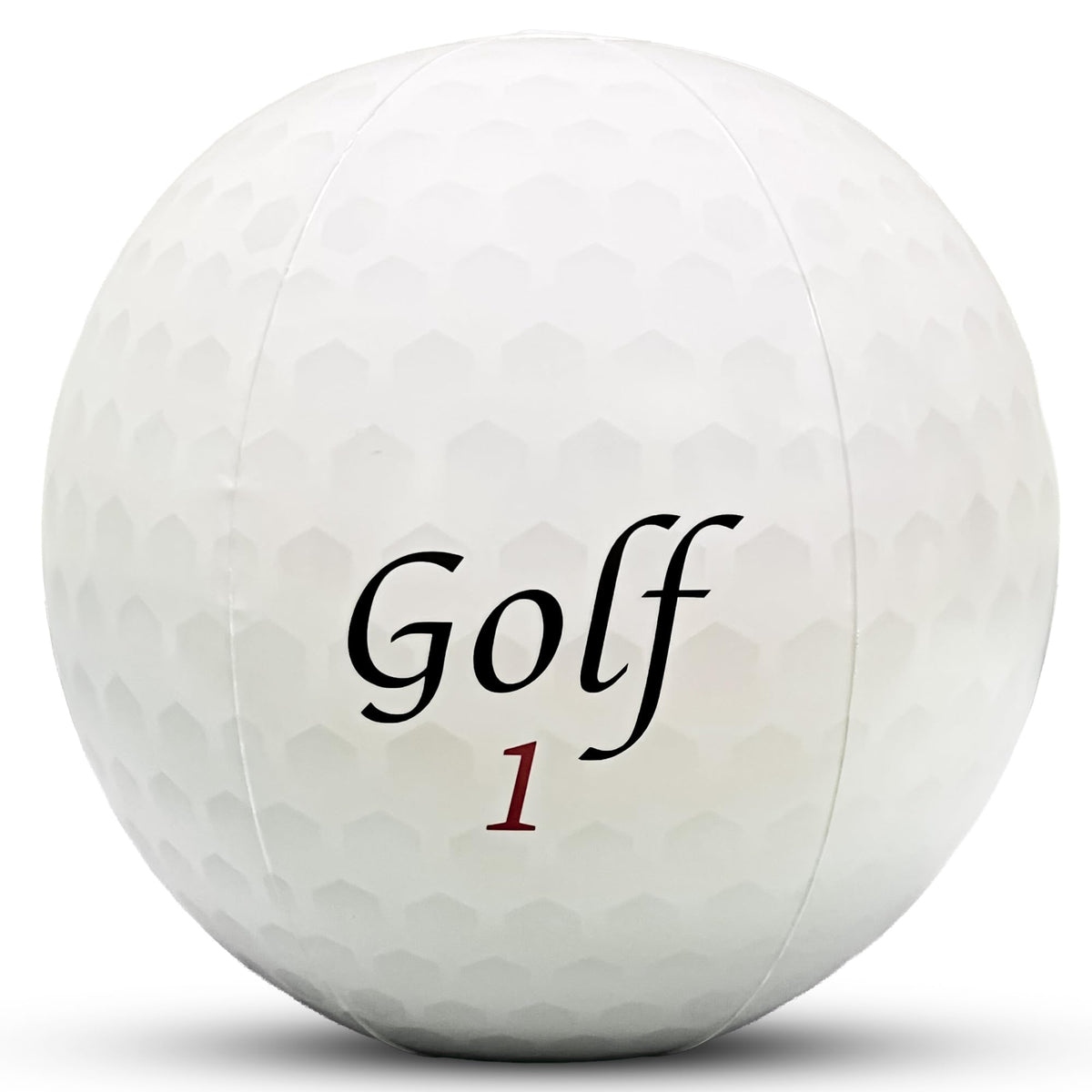Vaulted Skulls & Co inflatable golf ball, 18-inch size, perfect for standout pool party decor and photos.