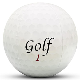 Vaulted Skulls & Co inflatable golf ball, 18-inch size, perfect for standout pool party decor and photos.