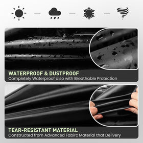VEASAERS golf rain cover attaches securely with hook-and-loop for stable on-course use.