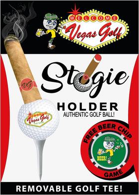 Vegas Golf magnetic cigar holder on a golf cart for stable placement.