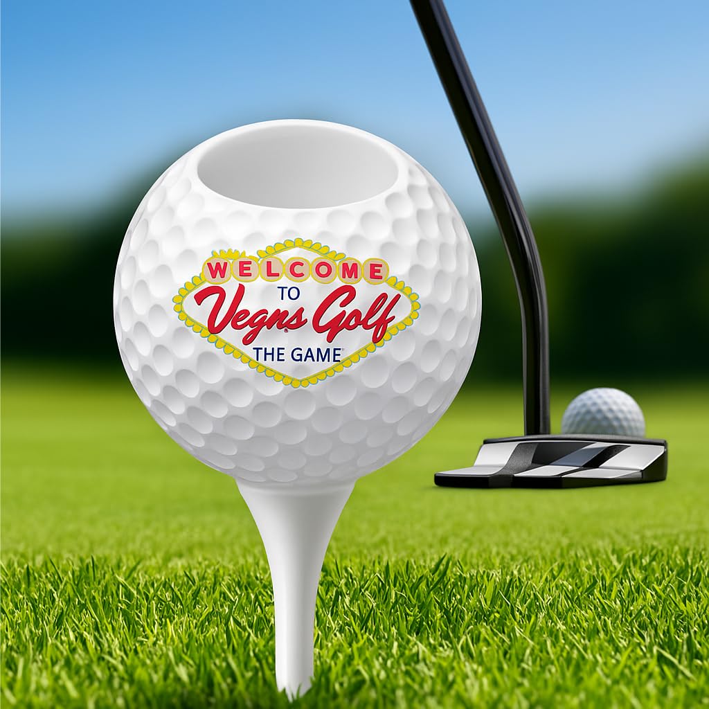 Vegas Golf magnetic clip holder in golf-ball style keeps gear handy on the course.