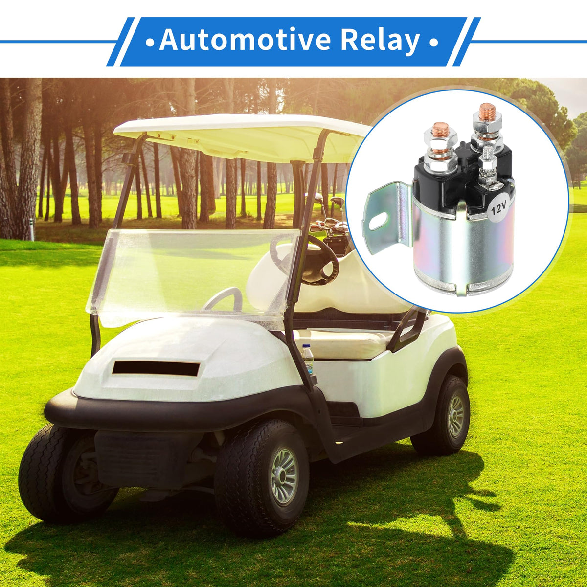 Yamaha-compatible gas golf cart solenoid installation for easy upgrades.
