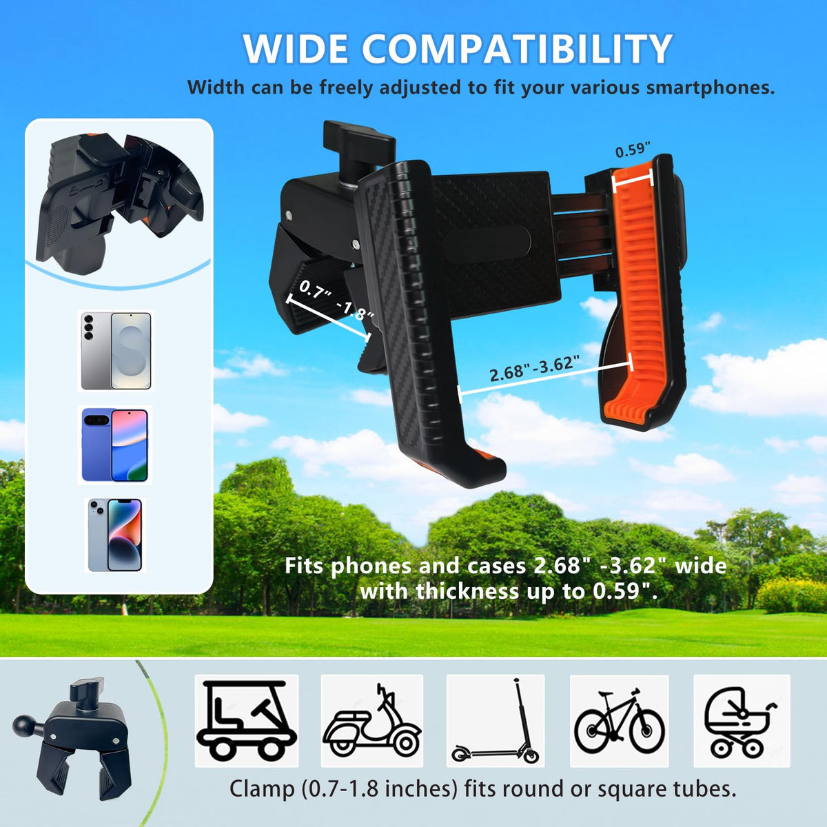 Vekkadrex wide compatibility fits most phones with cases without removing them