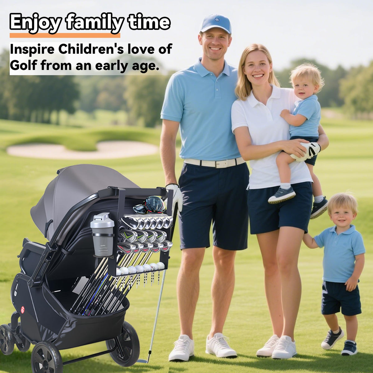 Vekclit Golf Stroller Attachment is compact and portable for travel