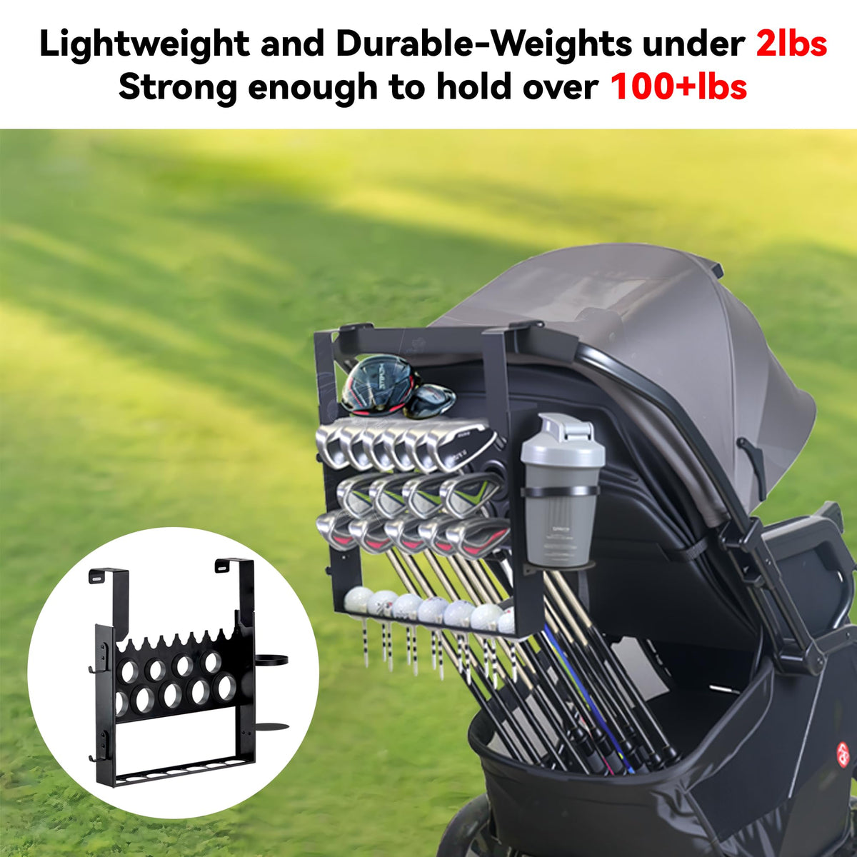Vekclit Golf Stroller Attachment makes a thoughtful gift for golf-loving parents