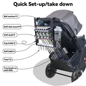 Vekclit Golf Stroller Attachment sparks kid-friendly golf interaction during a walk