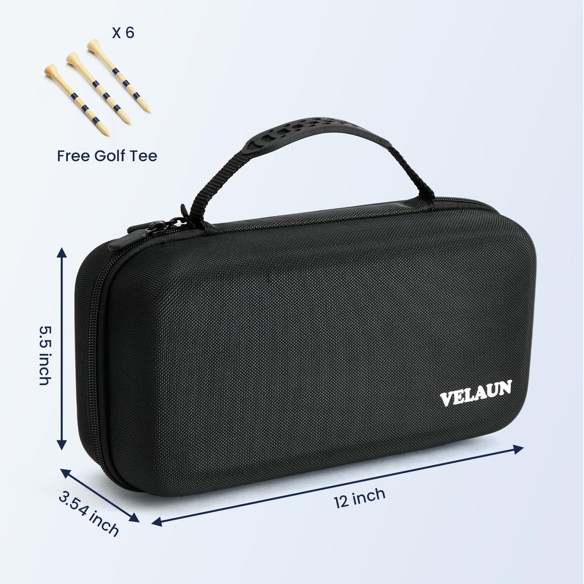 VELAUN case showing space for balls tees and markers