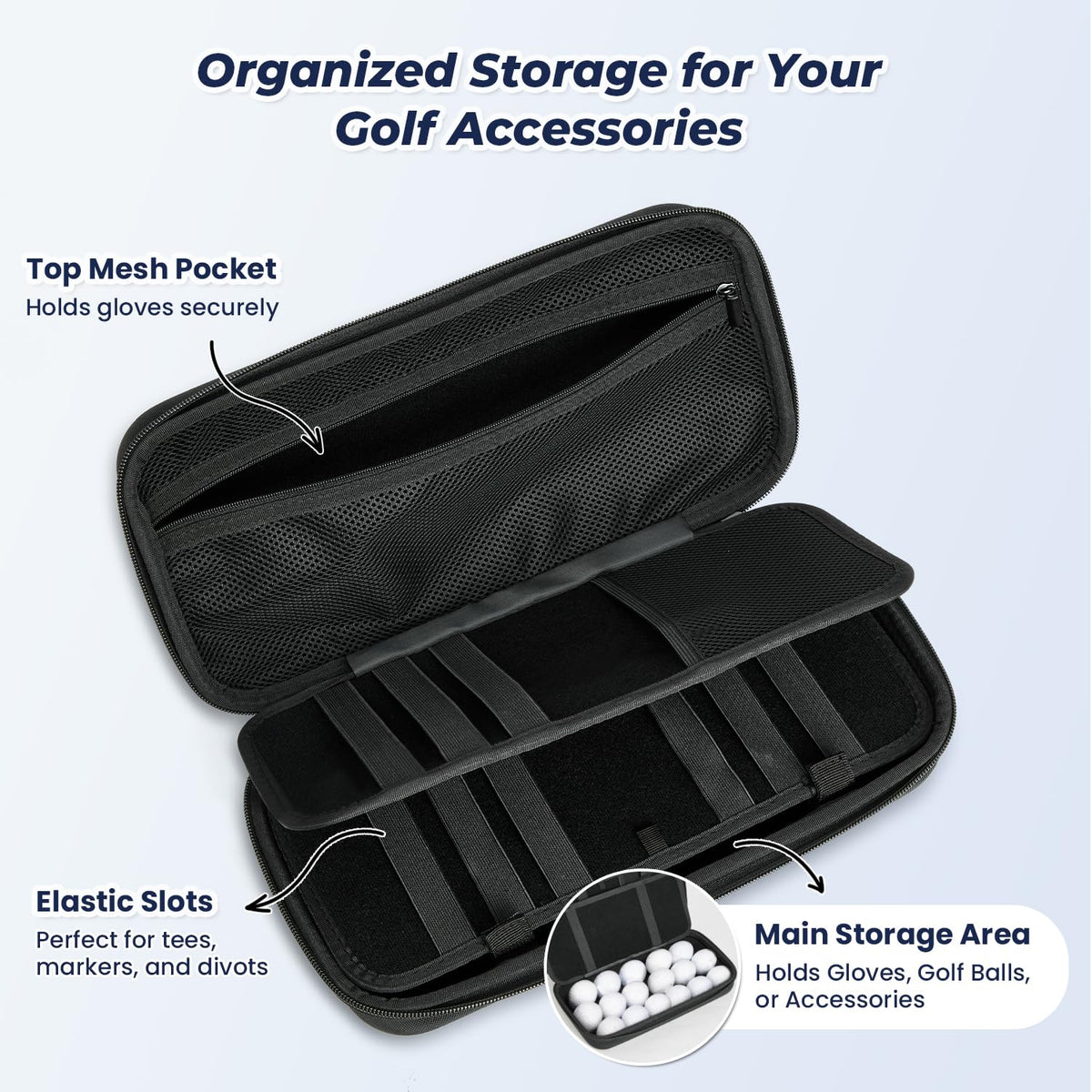 VELAUN case with adjustable dividers for flexible storage
