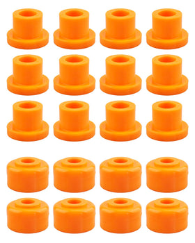VelvetunVillay front A-arm bushing in orange enhances front-end stability on rough terrain.