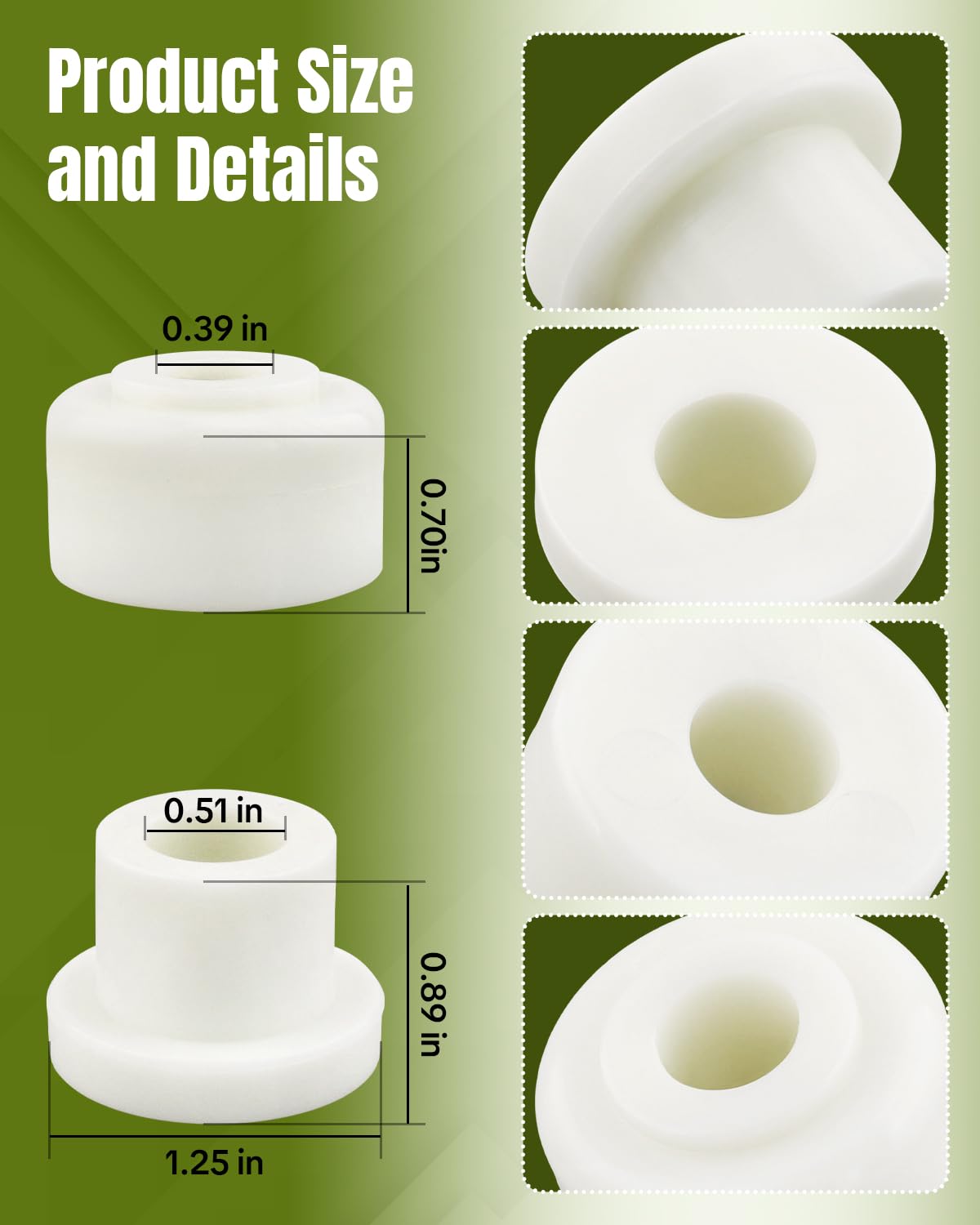 VelvetunVillay golf cart front A-arm bushing supports smoother steering.