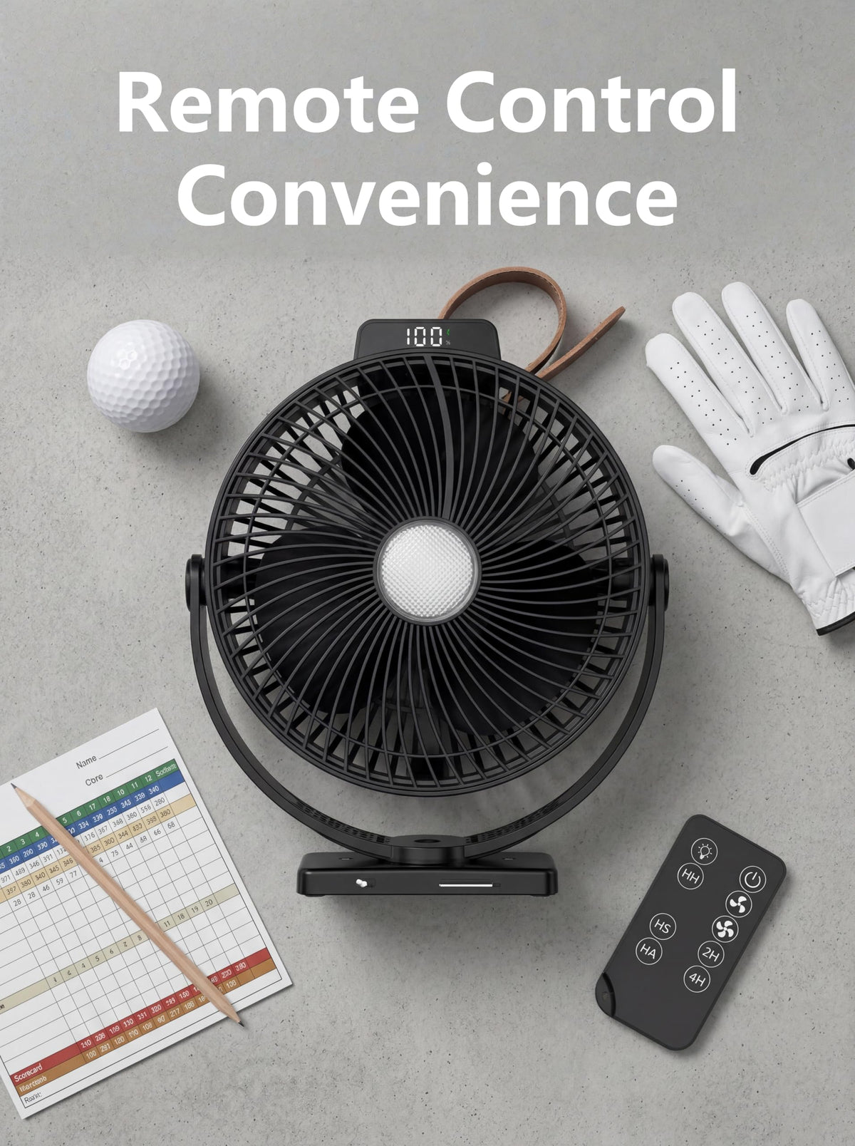 VENSWID 8-inch fan delivers powerful airflow for hot rounds on the course.