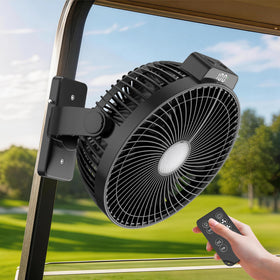 VENSWID 8-inch magnetic golf fan with dual-base for secure cooling on metal surfaces.