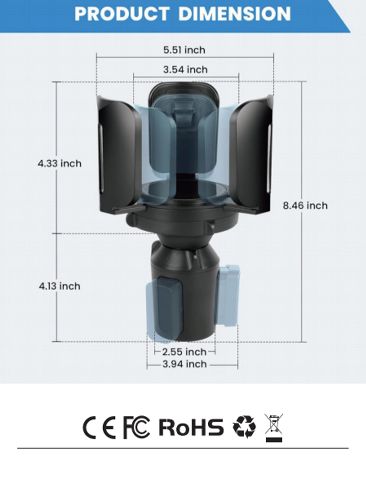 VENSWID cup holder expander installed on a golf cart on the go