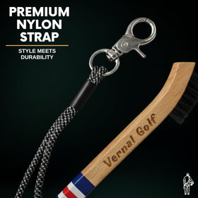 Vernal Golf dual-tone stripe adds a stylish touch to your gear.