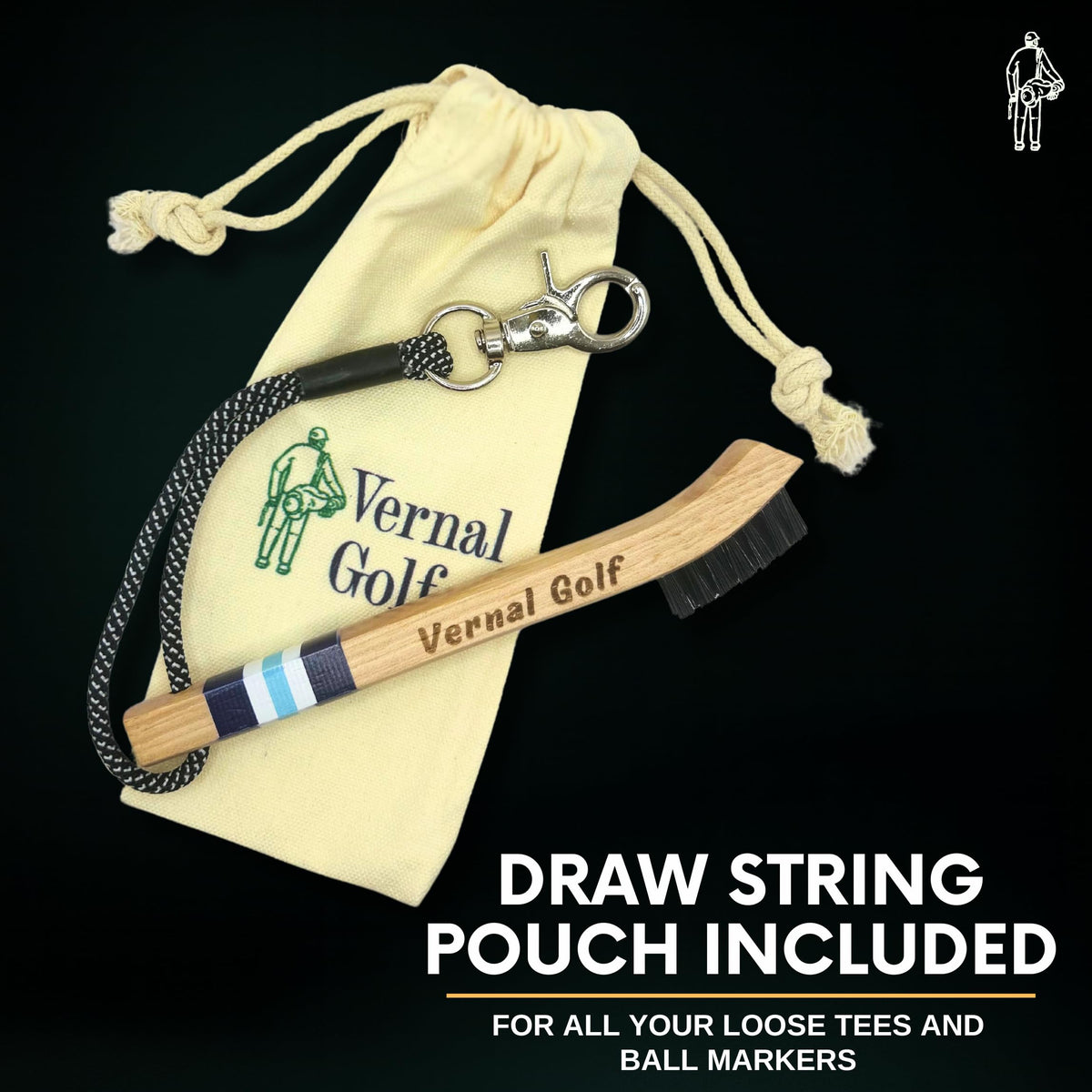 Vernal Golf dual-tone blue and white wood design adds classic style.