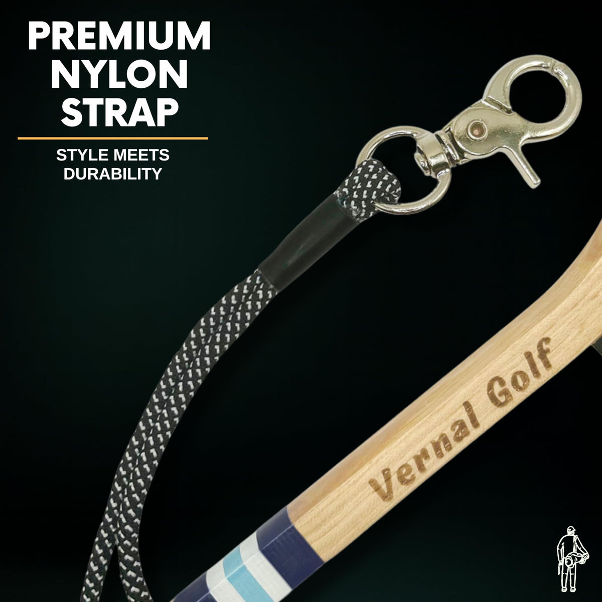 Vernal Golf nylon bristles remove dirt and grass from clubs.