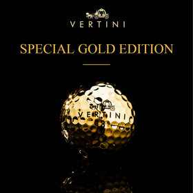 Vertini 24K Gold golf ball with Swarovski crystal detail adds luxury for special occasions.