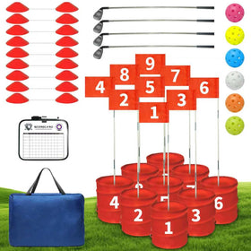 VERVYVINE golf bucket game set ready for outdoor family fun and quick setup
