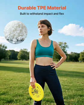 VEVOR disc golf set driver for long-distance shots on grass.