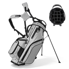 VEVOR golf bag with 14-way top divider keeps clubs organized on the course.