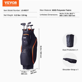 VEVOR detachable dual strap for flexible carrying on and off the cart