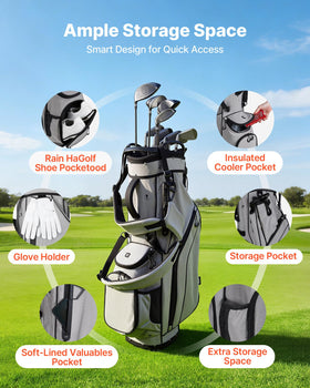 VEVOR golf bag rain hood protects clubs from rain and wind.