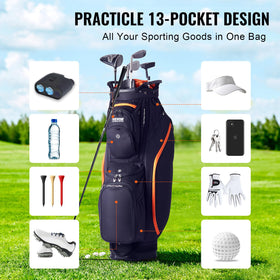 VEVOR golf bag fabric is waterproof 600D polyester for all-weather use