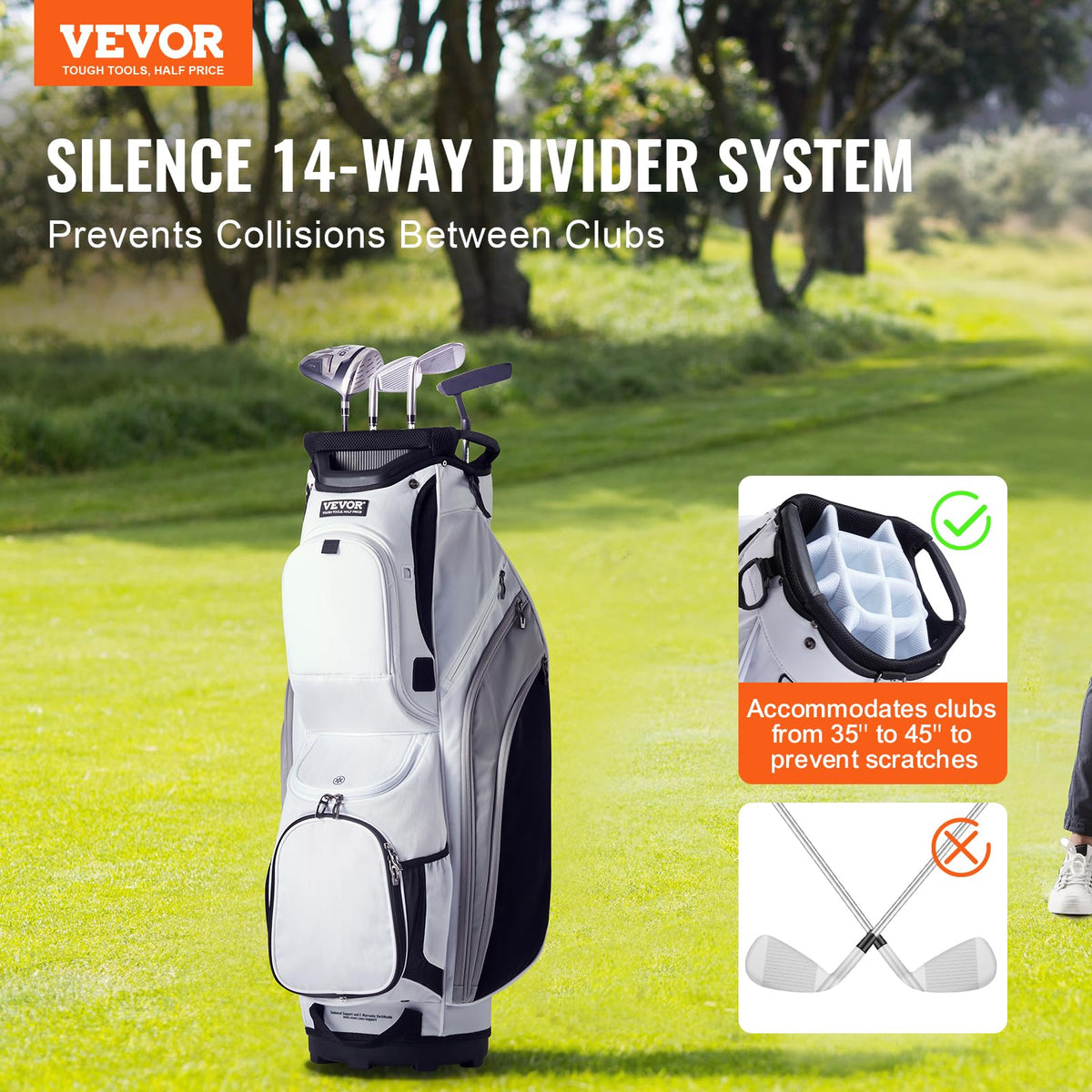 VEVOR bag highlights 600D waterproof fabric for all weather rounds