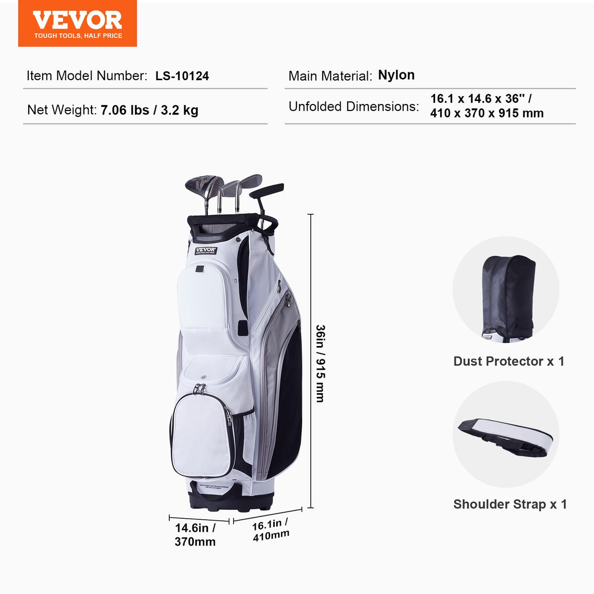 VEVOR top handle and dust cover add quick lifting and protection
