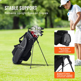 VEVOR golf bag ergonomic straps ease carrying across the course.
