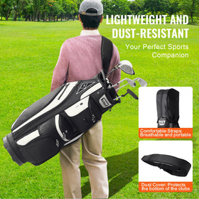 VEVOR Golf Cart Bag durable metal zippers resist rust for long-lasting use.