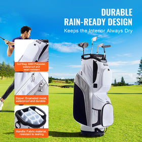 VEVOR bag demonstrates multiple pockets for towels, bottles, and gear