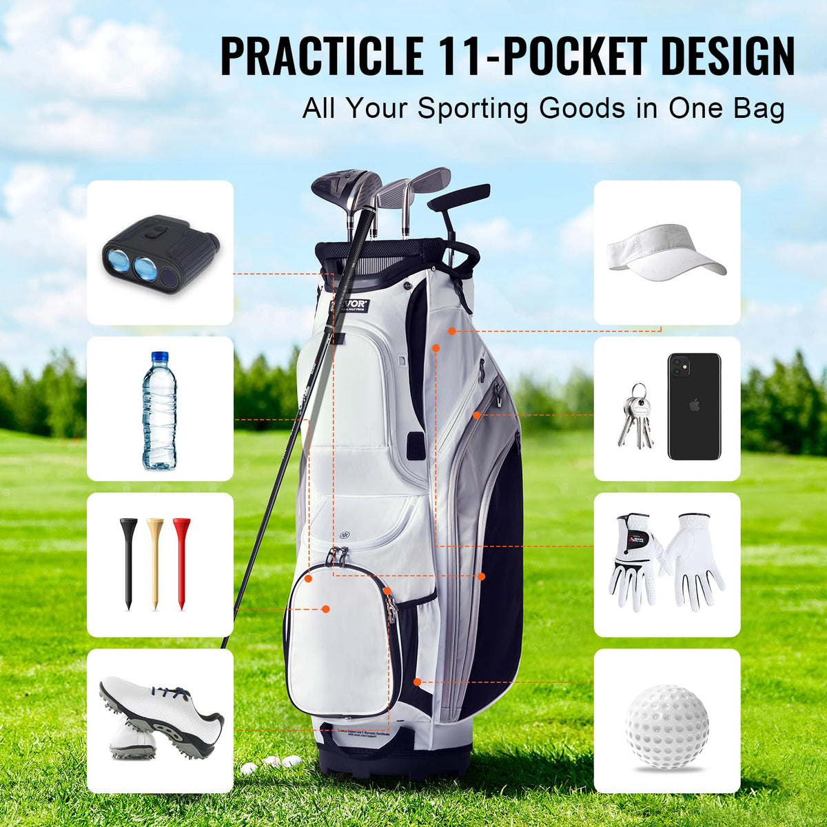 VEVOR dust cover protects clubs during transport and storage