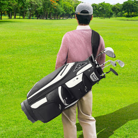 VEVOR Golf Cart Bag top handle enables easy lifting on and off carts.