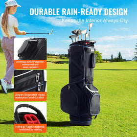 VEVOR golf cart bag top handle allows effortless lifting between spots.