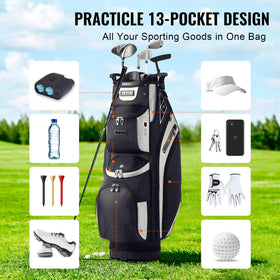 VEVOR Golf Cart Bag waterproof 600D material protects gear in wet conditions.