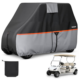 VEVOR golf cart cover 2+2 front view shields cart from weather and debris.