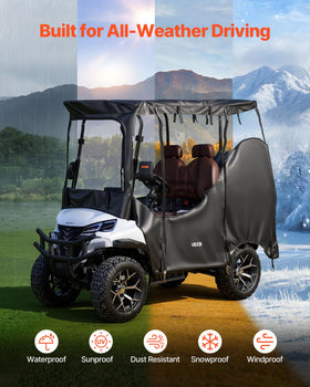 VEVOR 420D fabric with PVC coating provides rain and dust resistance.