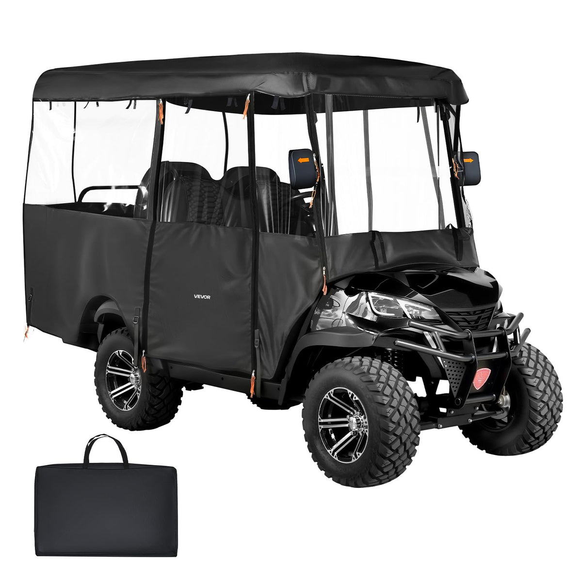 VEVOR golf cart cover preserves driving visibility with protected tail lights uncovered.