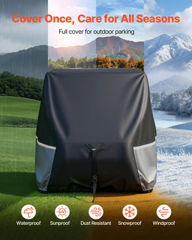 VEVOR cover with silver waterproof coating keeps interior dry during heavy rain.